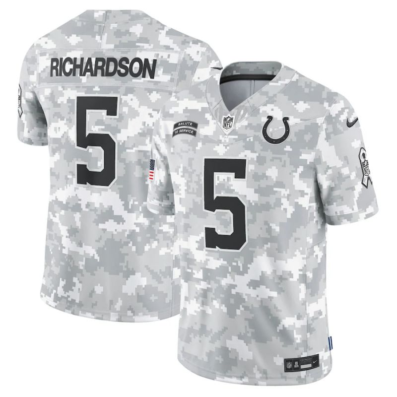 Men Indianapolis Colts 5 Richardson Nike Arctic Camo 2024 Salute to Service Limited NFL Jersey
